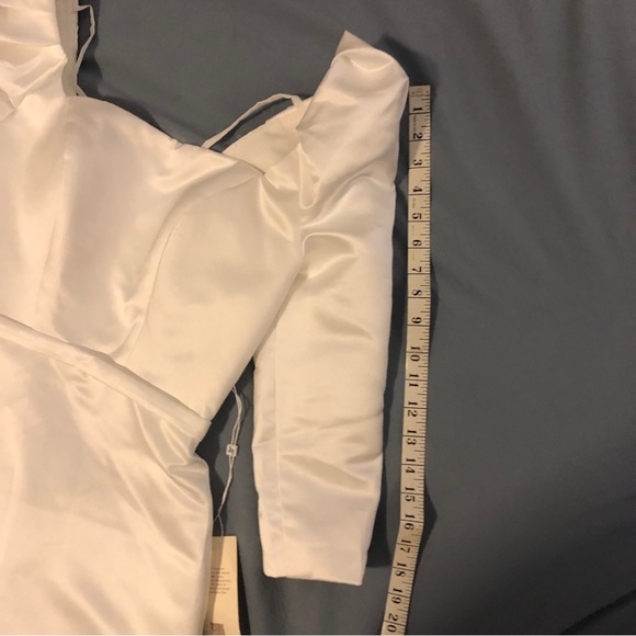 Light in the Box Vintage White Ivory Midi Tea Length Dress Puff Sleeve Size 4 - Picture 12 of 12